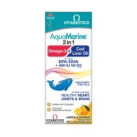Vitabiotics AquaMarine 2 In 1 Omega-3 & Cod Liver Oil Lemon & Orange Flavor 250ml