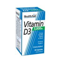 Health Aid Vitamin D3 5000IU Συμπλήρωμα Διατροφής Για Το Ανοσοποιητικό, Τα Οστά & Τα Δόντια 30 Κάψουλες
