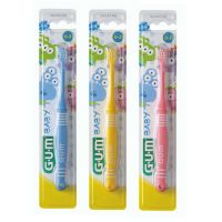 Gum Baby Βρεφική Οδοντόβουρτσα 0-2 Ετών Γαλάζιο, Ροζ & Κίτρινο
