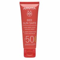 Apivita Bee Sun Safe Αντηλιακή Ενυδατική Κρέμα-Τζελ Προσώπου Με Χρώμα Με Θαλάσσια Φύκη & Πρόπολη Spf50 50ml