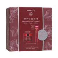 Apivita Wine Elixir Set Με Αντιρυτιδική  Κρέμα Προσώπου Ελαφριάς Υφής Για Σύσφιγξη & Lifting 50ml & Δώρο Αντιρυτιδική Κρέμα Lifting Για Τα Μάτια & Τα Χείλη 15ml