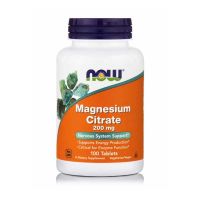 Now Magnesium Citrate 200mg Συμπλήρωμα Διατροφής για την Υποστήριξη του Νευρικού & Μυϊκού Συστήματος 100 ταμπλέτες