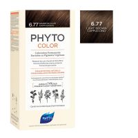Phyto Phytocolor Μόνιμη Βαφή Μαλλιών 6.77 Καστανό Ανοιχτό Cappuccino