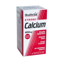 Health Aid Strong Calcium 600mg Για Προστασία Από Την Οστεοπόρωση 60 Μασώμενες Ταμπλέτες