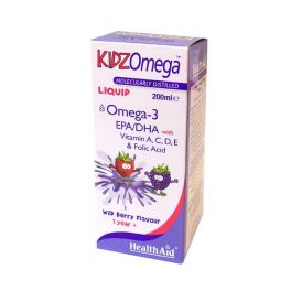 Health Aid KidzOmega Ω3 Λιπαρά Οξέα Με Γεύση Βατόμουρο 200ml