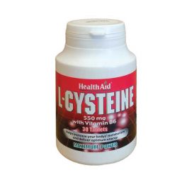 Health Aid L-Cysteine 550mg Αυξάνει Το Μεταβολισμό 30 Ταμπλέτες