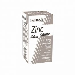 Health Aid Zinc Citrate Συμπλήρωμα Διατροφής με Κιτρικό Ψευδάργυρο 100mg, 100 Ταμπλέτες